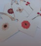 Gift tags. Set of 6 flower gift tags. Ref 181.  - Image 4