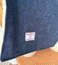 Harris Tweed Scarf  Blue Black Herringbone Fleeced Lined  - Image 3