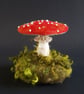 Handmade Woodland Sculpture - Needle-Felted Toadstool Mushroom by The Mossy Nook - Image 1