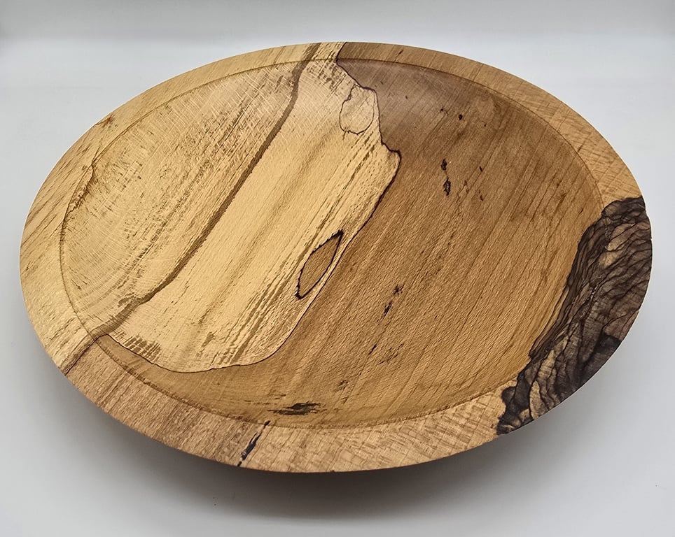 Spalted Beech Decorative Platter - Hand Turned - 240mm