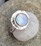 Sterling silver and moonstone ring - Image 2