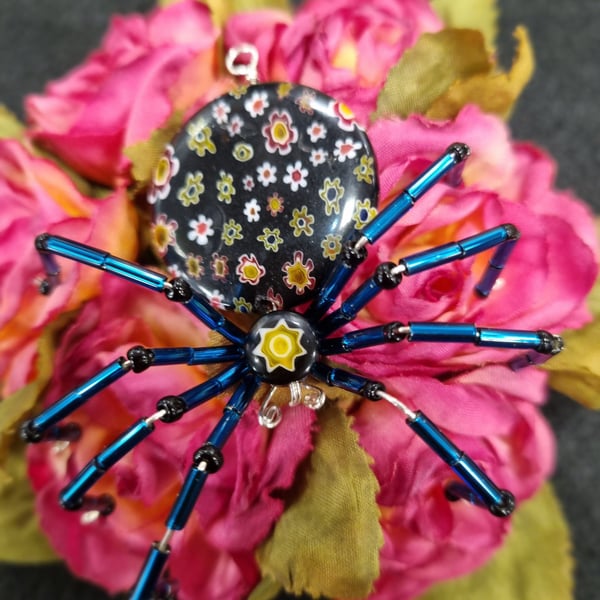 Hanging Spider Suncatcher Decoration Vintage Bum Bead