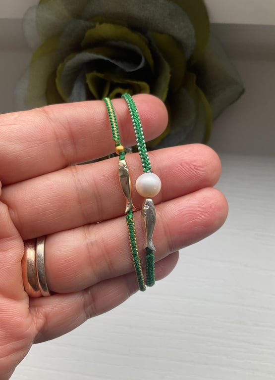 Handmade Woven Macrame Best friends twins sisterhood Women's bracelets 