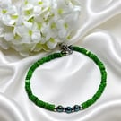 Green Fresh Water Shell Bracelet