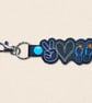 Flip Flops Keyring - Peace Love Flip Flops Faux Leather Bag Charm - Image 3