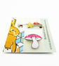 Angel wing ceramic brooch - Image 4