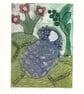 Duvet Dreams 2.3 original Collagraph Print.  numbers 2 of 3 - Image 1