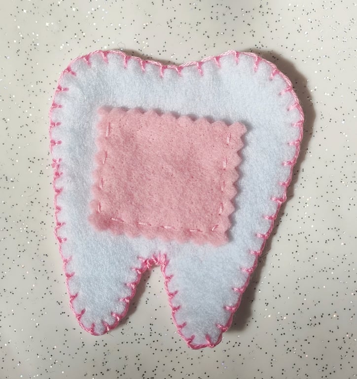 Handmade felt Tooth fairy pocket
