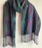 Iris Handwoven Silk, Cotton and Merino Scarf