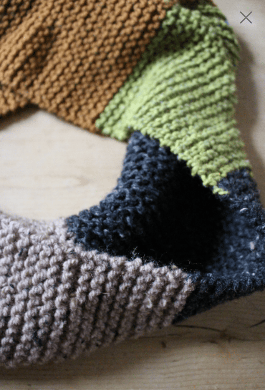 Hand-knitted scarf