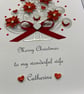 Personalised Handmade Christmas Card Gift Boxed Wife Mum Girlfriend Daughter - Image 2