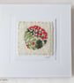 HAND EMBROIDERED CHRISTMAS CARD WINTER FOLIAGE - Image 1