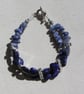 Blue Lapis Lazuli Hearts & Blue Aventurine Gemstone Beaded Bracelet  - Image 7