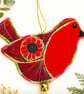 Christmas Robin hanging Decoration 
