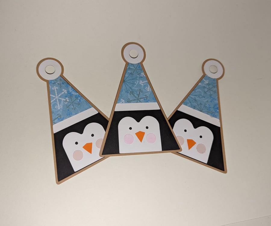 Penguin or Reindeer Gift Tags - set of 3 