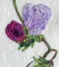 Hand Felted Sweet Pea Textile Artwork  - Image 3