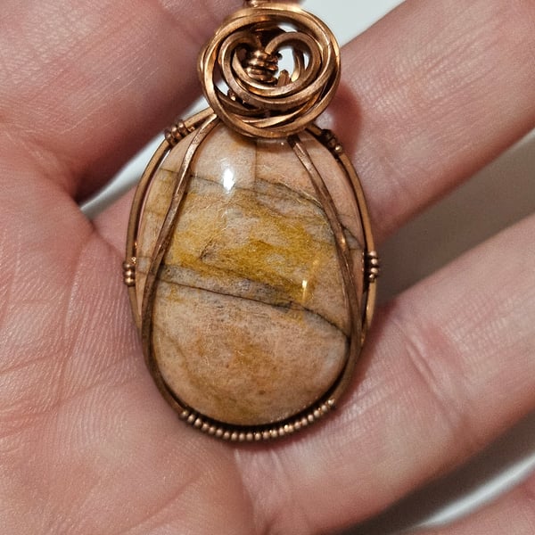 Mars Fire Agate Pendant