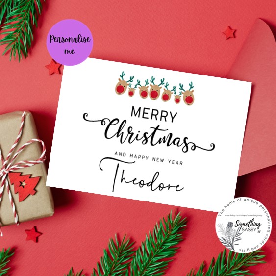 Personalised Money Gift Card and Envelope for Christmas