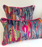 Printed Velvet Jungle Design Cushion Cover 