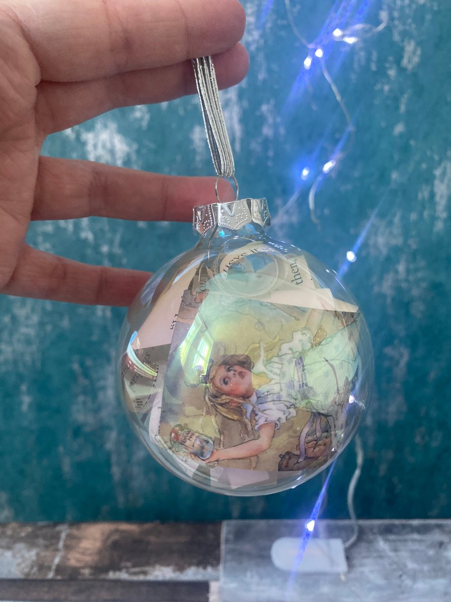Alice in Wonderland Glass Bauble