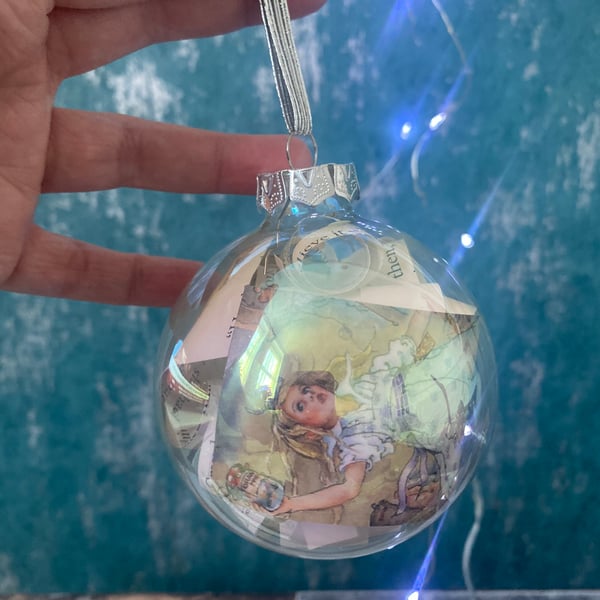 Alice in Wonderland Glass Bauble