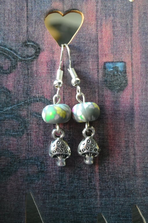 Toadstool earrings magical woodland 