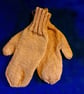 Mustard Yellow  Hand Knit Mittens - Image 2