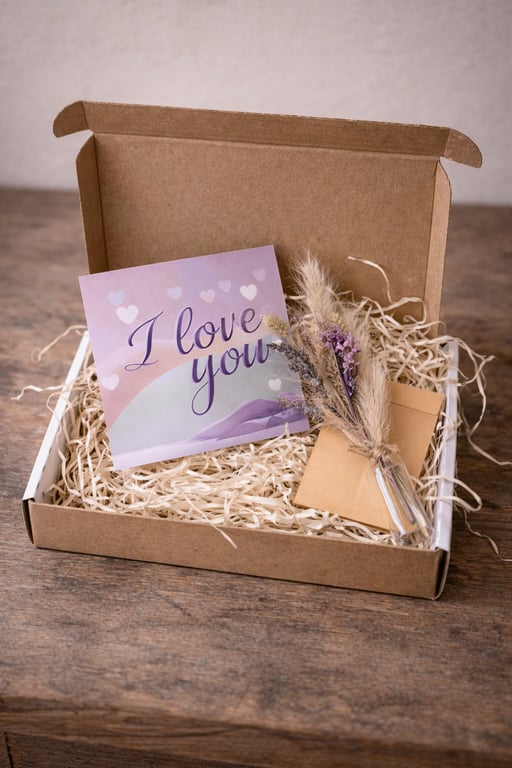 Handmade Botanical Valentine Gift Box 