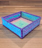 Desk tray for small items - rainbow colours with purple edging and diamond motif - Image 3