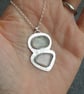 Pink and white seaglass necklace, Pastel pendant, Gift for beach lover - Image 2