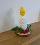 White Candle Centerpiece, Artificial Candle, Christmas Dec - Image 4
