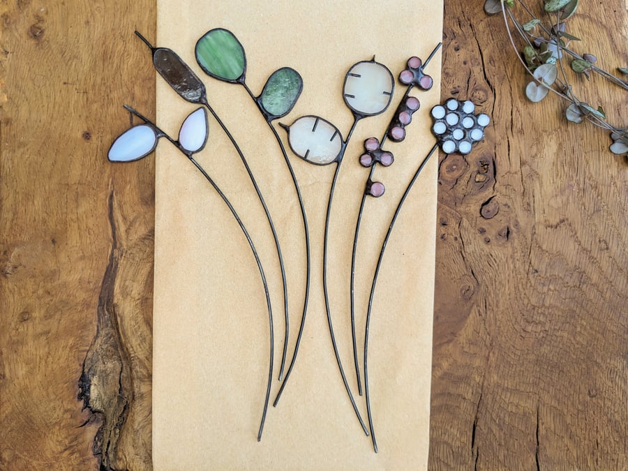 Stained Glass Flowers, Pick Your Own Posy of 3-6 Spring Stems, Letterbox Gift