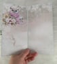 Handmade Christmas Card (119) Pastel Winter Scene with Flowers.  - Image 2