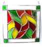 Leaves Stained Glass Suncatcher Handmade Bordered - Image 7