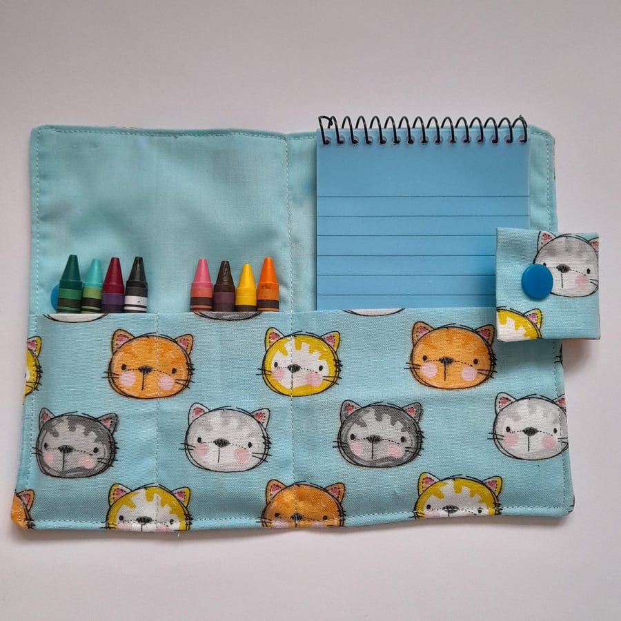 Cat Design Mini Art Kit, Children's Crayon Set