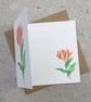 Blank Card Tulip Orange Emperor Floral Card - Image 3