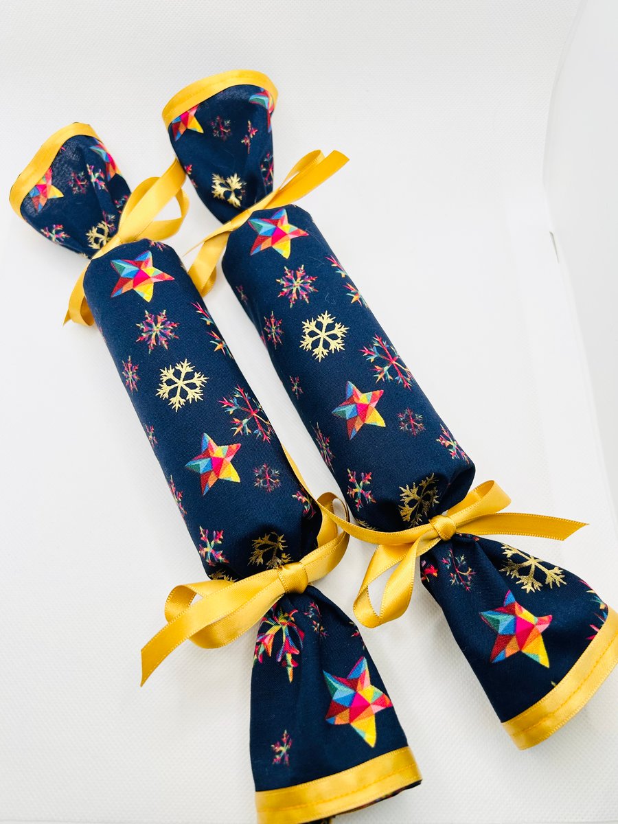 Reusable Fabric Christmas Crackers - Fill With Your Own Treats 