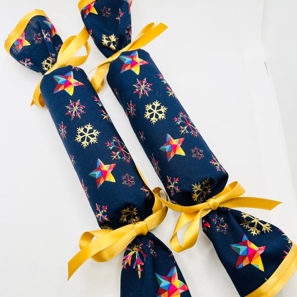 Reusable Fabric Christmas Crackers - Fill With Your Own Treats 