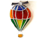 HotAir Balloon Stained Glass Suncatcher Rainbow