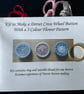Dorset Button Flower Pattern Kit, Light Grey, Pink and Red, F2 - Image 1