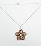 Cherry Blossom Pendant Necklace in pink, sakura - Image 4