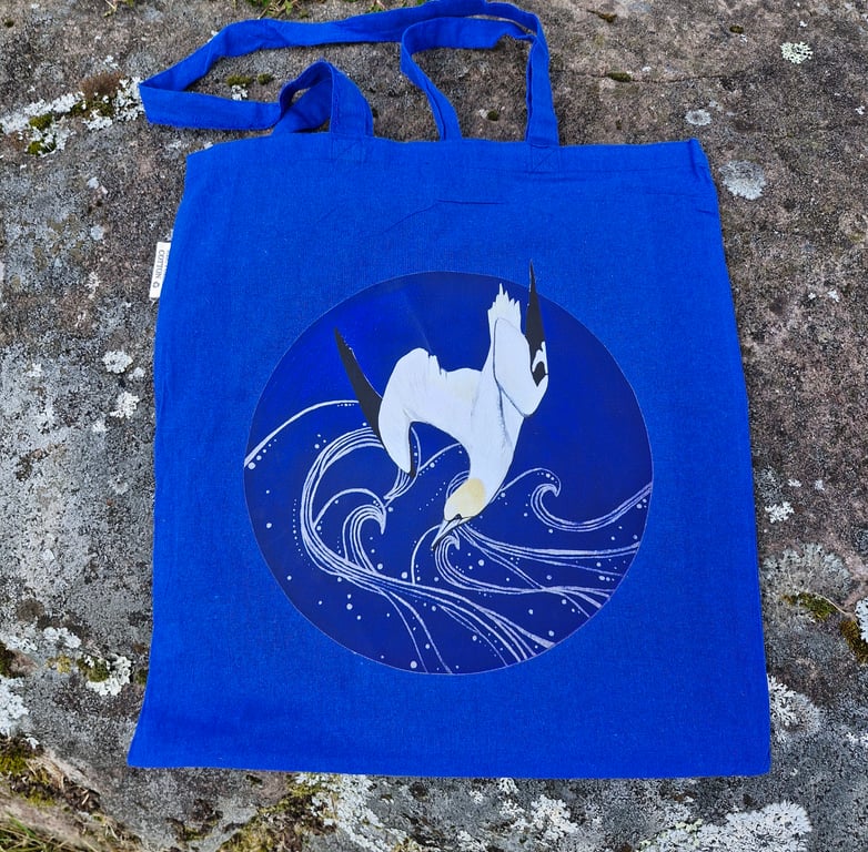 Diving Gannet Recycled Cotton Tote Bag 