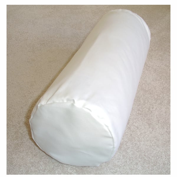 Bolster Pillow Cover 6x16 White 500 Thread Count Cotton Sateen Round Cylinder