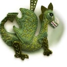 Green Felt Embroidered Dragon Fabulous Creatures