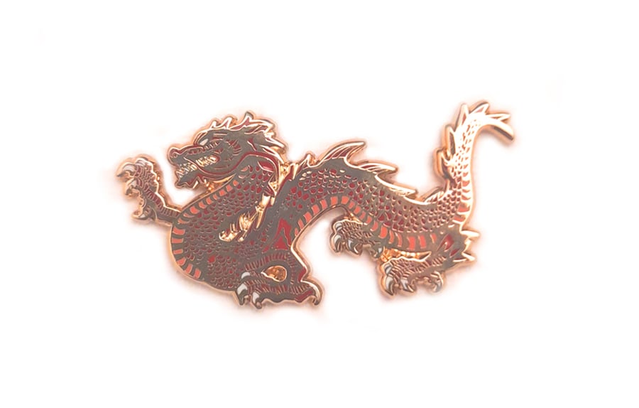 Chinese Dragon enamel pin badge