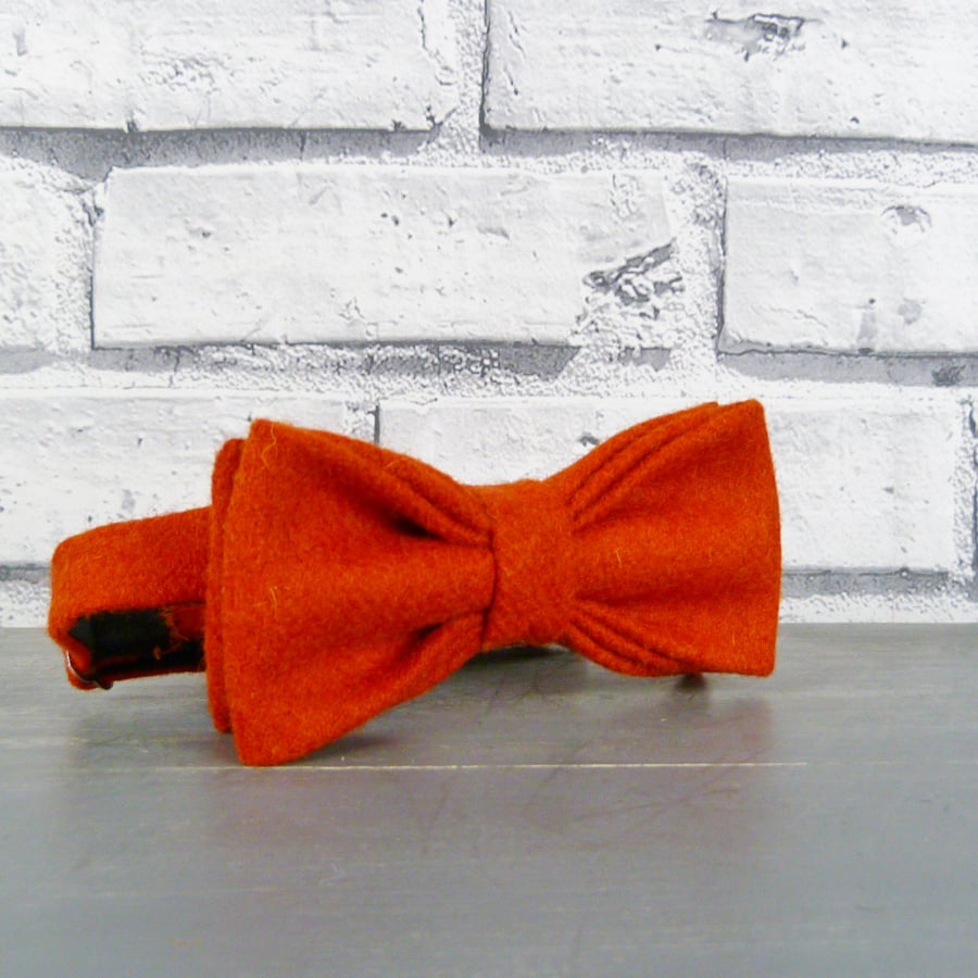 Yorkshire Tweed Bow Tie - Burnt Orange Twill