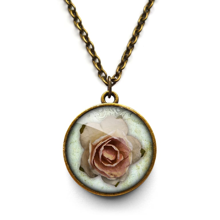 Pink Rose Necklace (RR08)