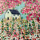 Meadow Cottage, Blank Greetings Card