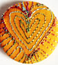 Buttons 1 inch button Hand Dyed Silks and Cottons Free Machine Embroidery Button