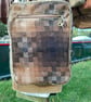 Taupe corduroy and brown wool bag - Image 2